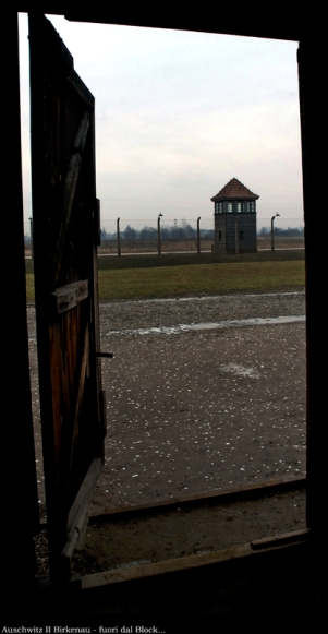 Auschwitz II Birkenau - Fuori dal block - foto di Antonio Manno