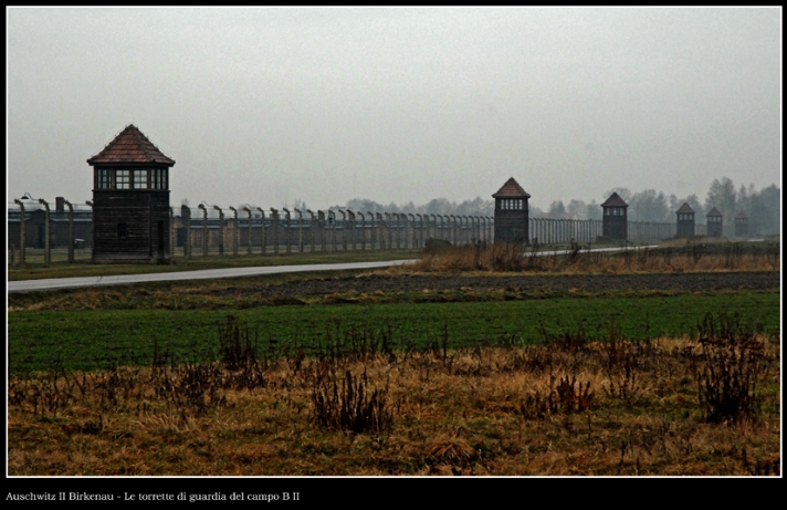 Auschwitz II Birkenau - Le torrette di guardia del campo B II - foto di Antonio Manno